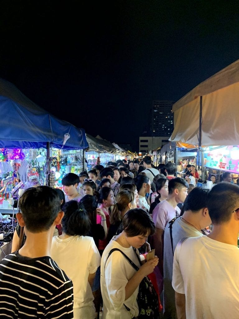 The lines at the Bangkok night markets